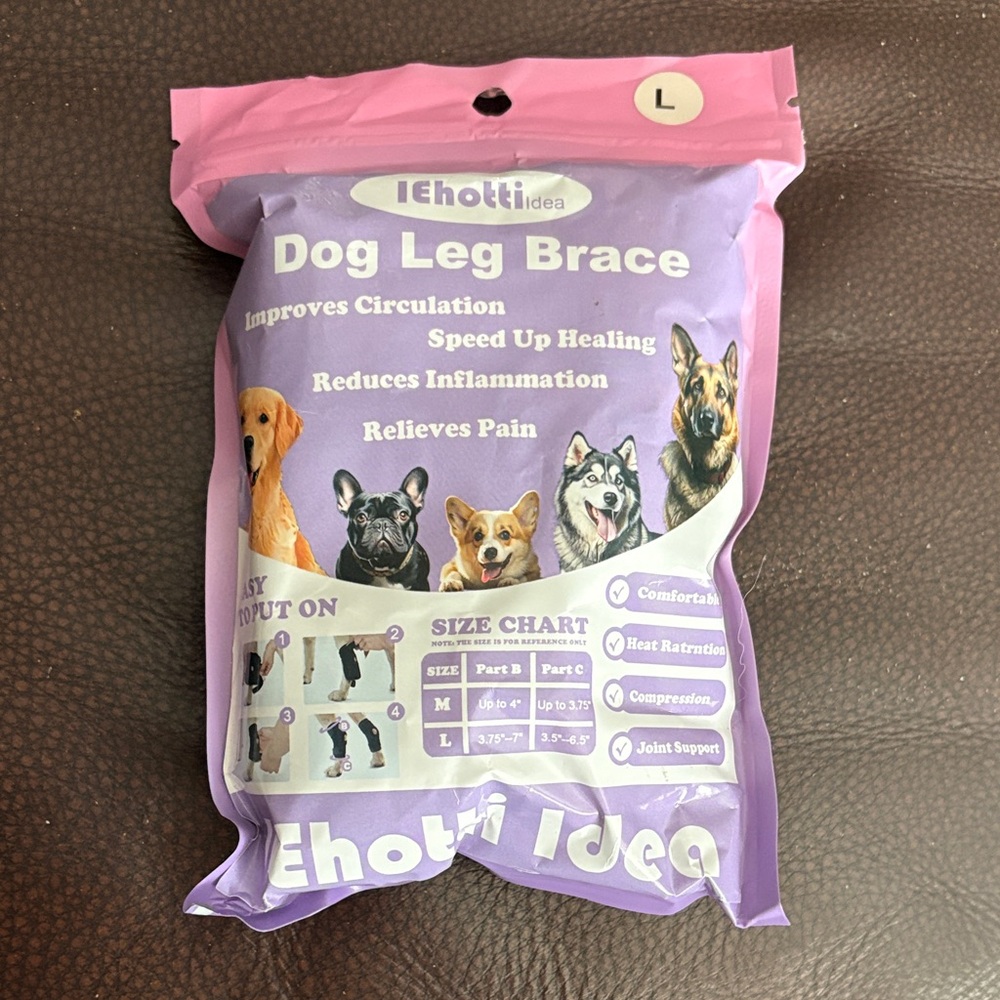5/&30 IEHOTTI  idea Dog Leg Brace Size L NWT